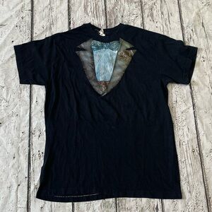 Vintage 1980s Tuxedo Funny Humor 80s Graphic Crewneck Tee Top Shirt